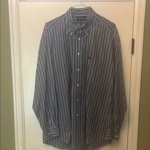 Faconnable Mult Striped Relaxed Fit Long Sleeve Button Down Shirt
